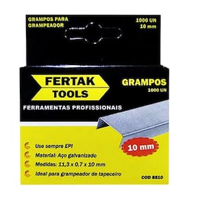 Grampo 10Mm Tipo53 Grampeador Tapeceiro Caixa 1000Pçs Fertak