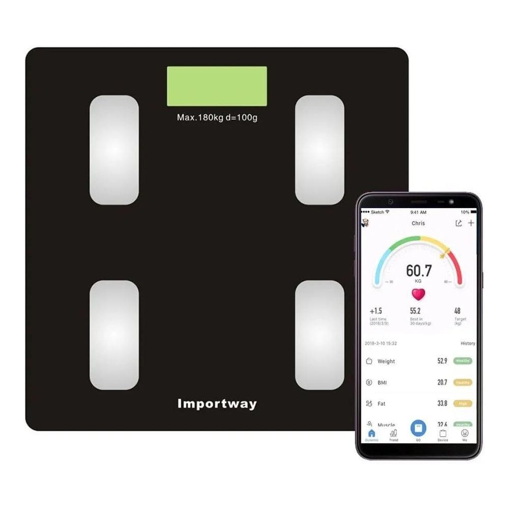Balança Digital Bioimpedância IWBDBIO-001APP 180kg Bluetooth