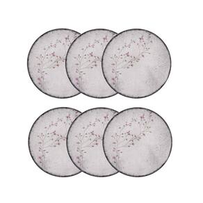 Prato Raso de Porcelana Decorada Floralis 25cm 6un - Tramontina 96950/231