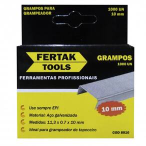 Grampo Grampeador Tapeceiro 11,3X0,7Mm 10Mm Fertak 10000 Un