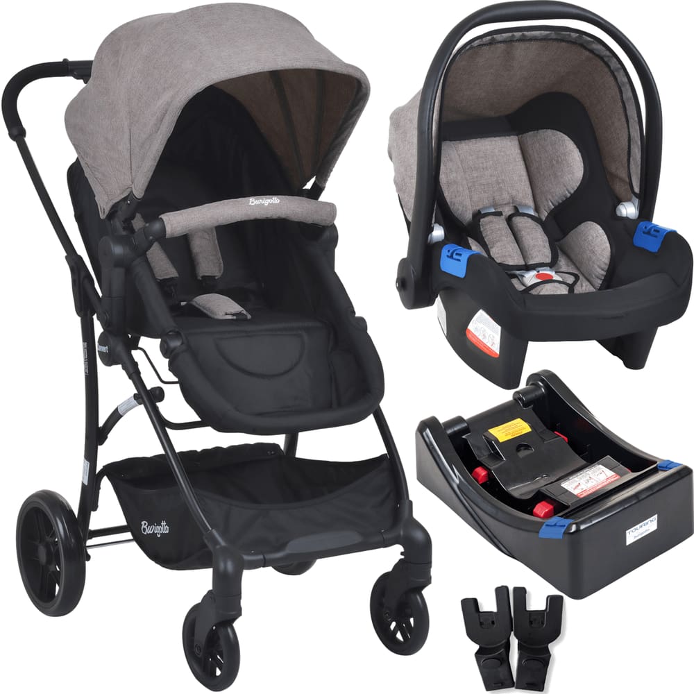 Carrinho de Bebe Bebe Conforto X e Base Burigotto Convert Cappuccino