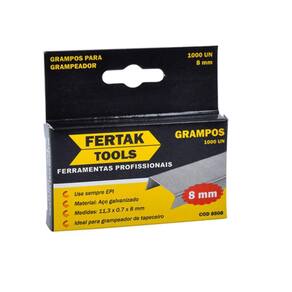 Grampo Grampeador Tapeceiro 11,3X0,7Mm 08Mm Fertak 10 Mil Un