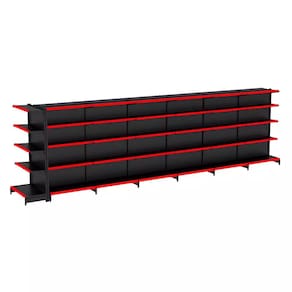 Gondola Centro 170 Fit Ate 6 Metros 1 Ponta Preto 65b Pe Vermelho