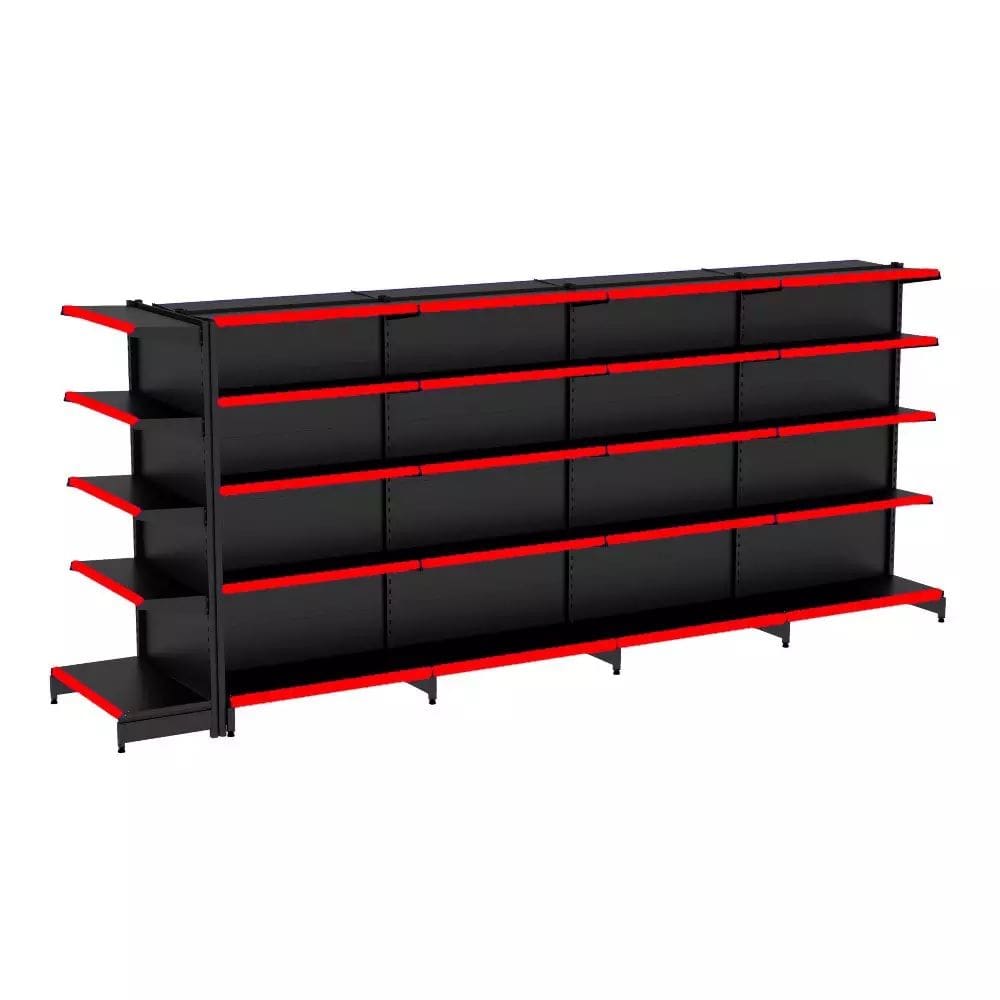 Gondola Centro 170 Fit Ate 4 Metros 1 Ponta Preto 45b Pe Vermelho