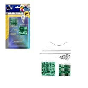 Kit Com 27 Peças De Agulhas Para Costura Conserto De Roupas
