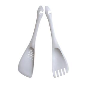 Misturador De Saladas 2 Peças Plástico 30Cm Gancho Pendurar