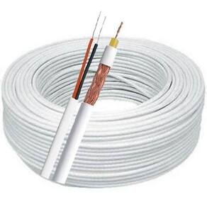 Cabo Coaxial 4mm 75 OHMS 26 AWG 100m Branco