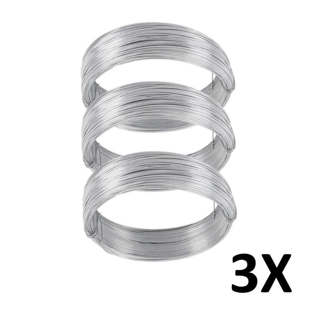 Kit 3 Rolo De Arame Galvanizado Nº22 / 10 Metros