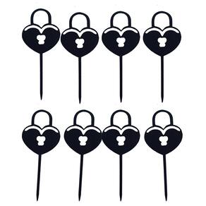 Topo De Bolo Cadeado De Coração 3X7 Cm - Gmezn445