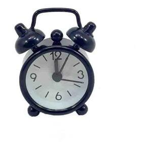 Mini Relógio Despertador 6Cm Preto Com Alarme