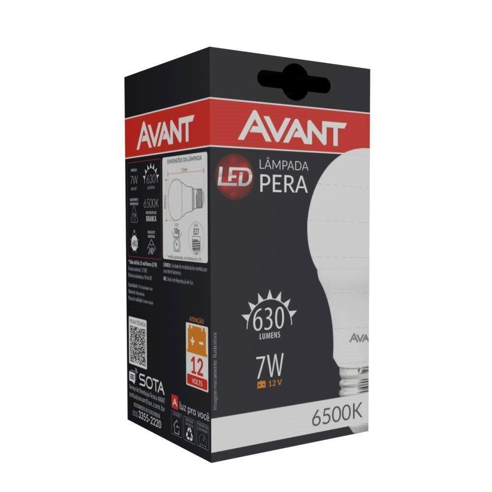 Lampada Led Pera Avant 7W 12Volts Branca 630 Lumens