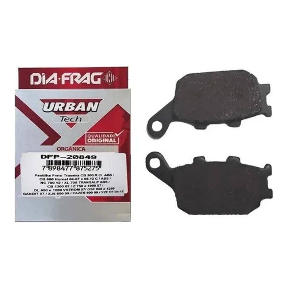 Pastilhas de Freio Cb300 2012 Com Abs Traseira Diafrag
