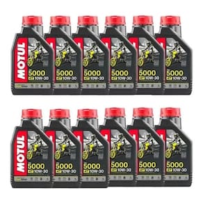 Óleo Para Motor De Moto Motul 5000+ 10w-30 4t Kit C/ 12 Litros
