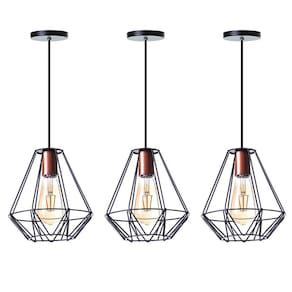Kit 3 Pendentes Aramado Cristal 24Cm Cobre Interno Ideallume