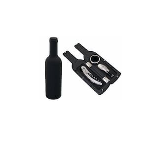 Kit Vinho Formato Garrafa - Saca Rolha Abridor - Salva Gotas