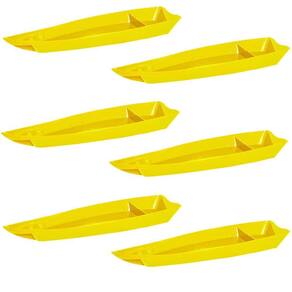 Conjunto De Barco Sushi Vemplast G 3,5L 6 Peças Amarelo