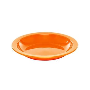 Prato Elegance Vemplast 22Cm Fundo Tropical Laranja