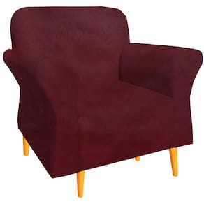 Poltrona Pietra Decorativa Palito Luxo Tecido Bordo
