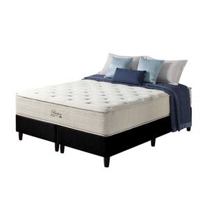 Cama Box Queen Preto + Colchão Molas Ensacadas HiperSoft Boston 158x198x71cm