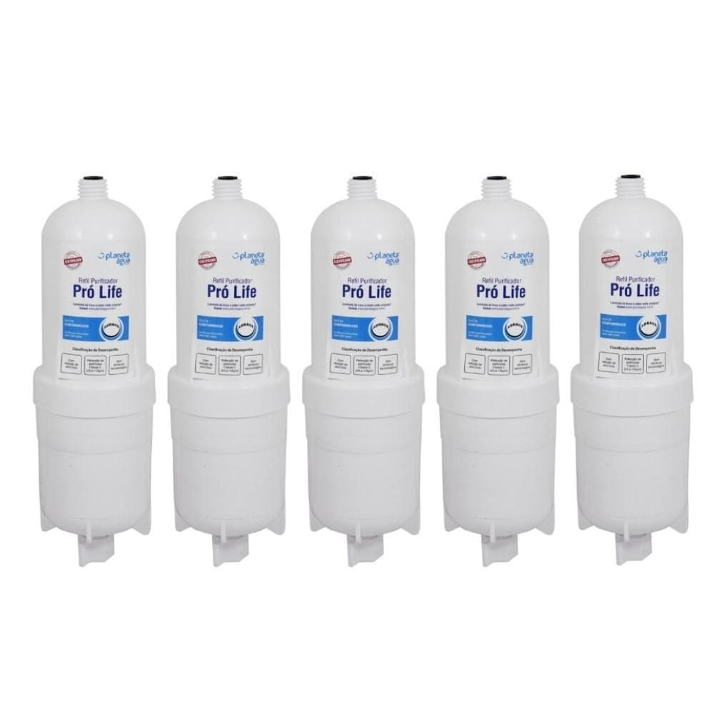 Kit 5 Refil Filtro Purificador Soft Everest 2 Em 1 Prolife