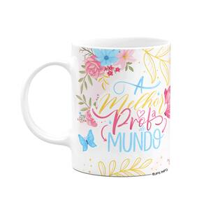 Caneca Floral Professor - Feliz dia do professor