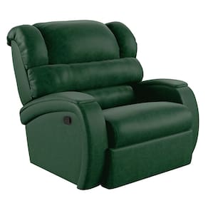 Poltrona do Papai Reclinável Napoli Manual Gatilho PU Verde Musgo FH1 - D`Rossi