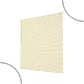 Persiana Horizontal De Pvc- 1,60x1,30m Cortina Off Blackout Bege
