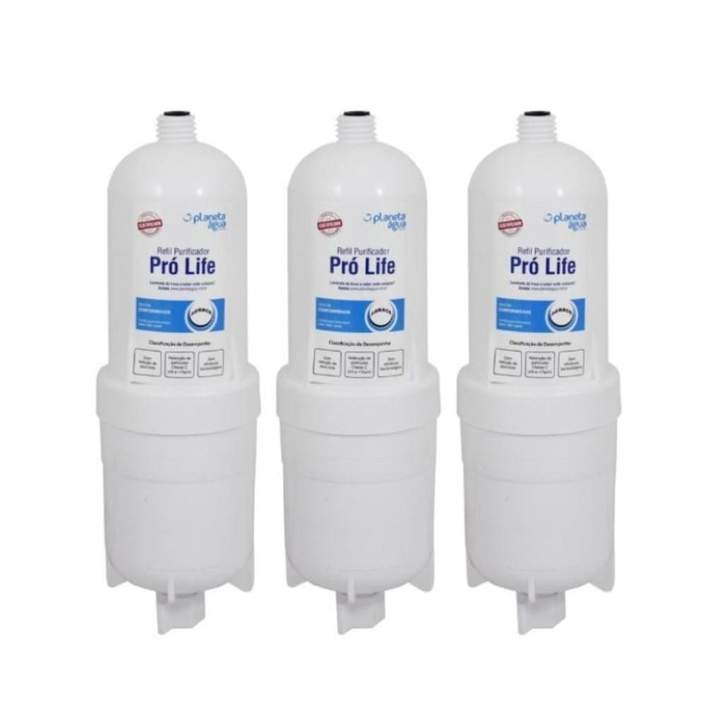Kit 3 Refil Filtro Purificador Agua Soft Everest 2 Em 1
