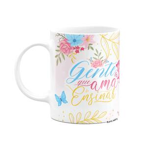 Caneca Floral Professor - Gente que ama ensinar