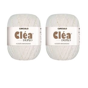 2 Fios Circulo Cléa Duplo 8/4 Com 100g Croche - Cor 8001 - Branco