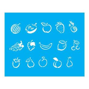 Stencil Tamako Frutas - 20X25Cm - Ref B399