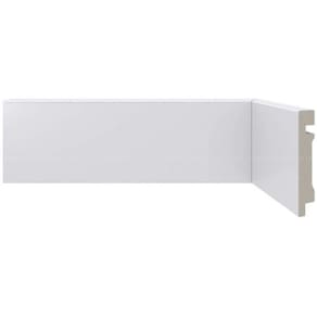 Kit com 3 Barras Rodapé de Poliestireno Liso Scandian 15mmx7cmx2,25m Metro Linear 6,75m Branco