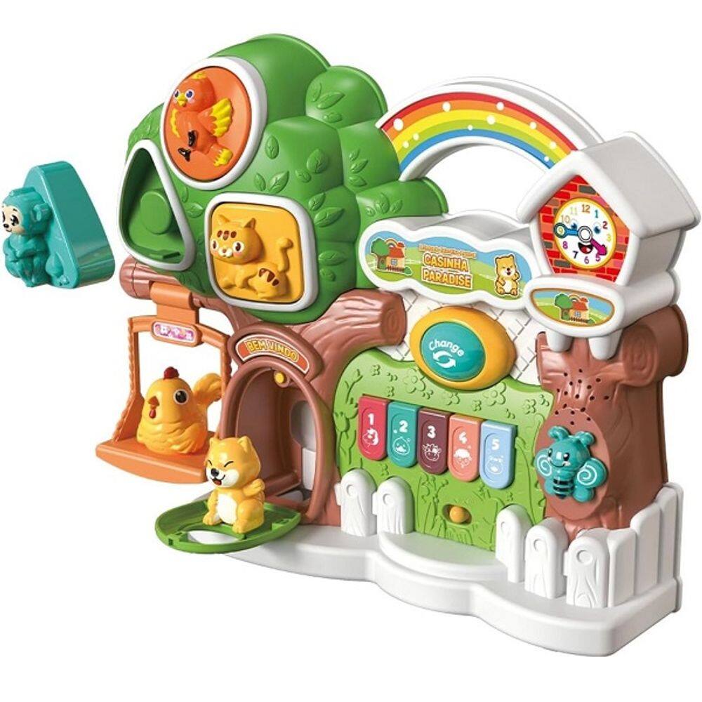 Brinquedo Educativo Casinha Paradise com Som e LUZ DM TOYS