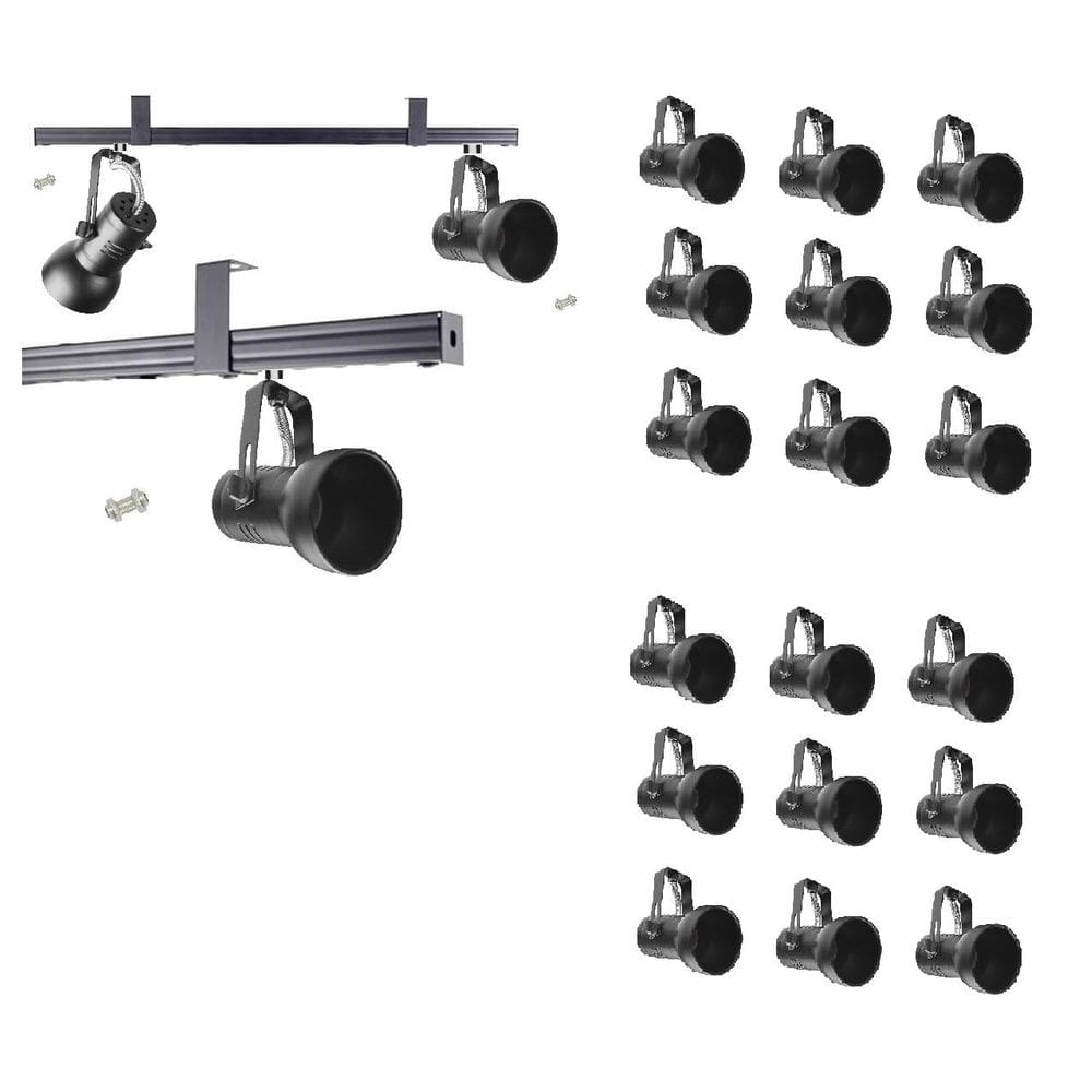 Kit 18 Spot Trilho Perfilado Eletro calha Par20 Bulbo OL7