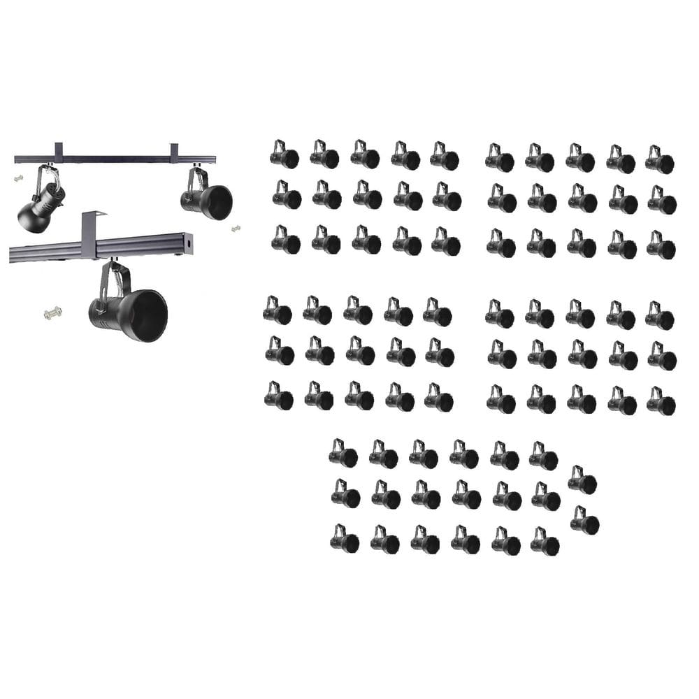 Kit 80 Spot Trilho Perfilado Eletro calha Par20 Bulbo OL7