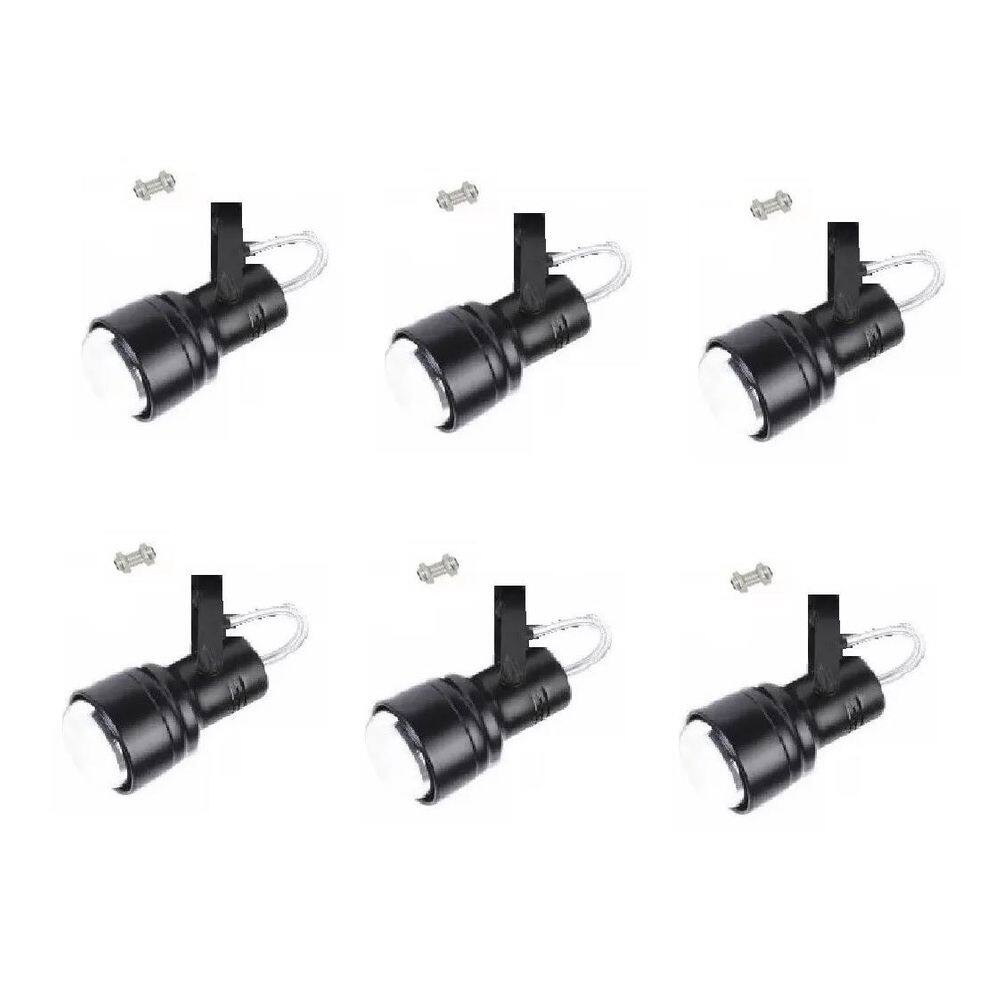 Kit 6 Spot Trilho Perfilado Eletro calha Par20 Bulbo OL4