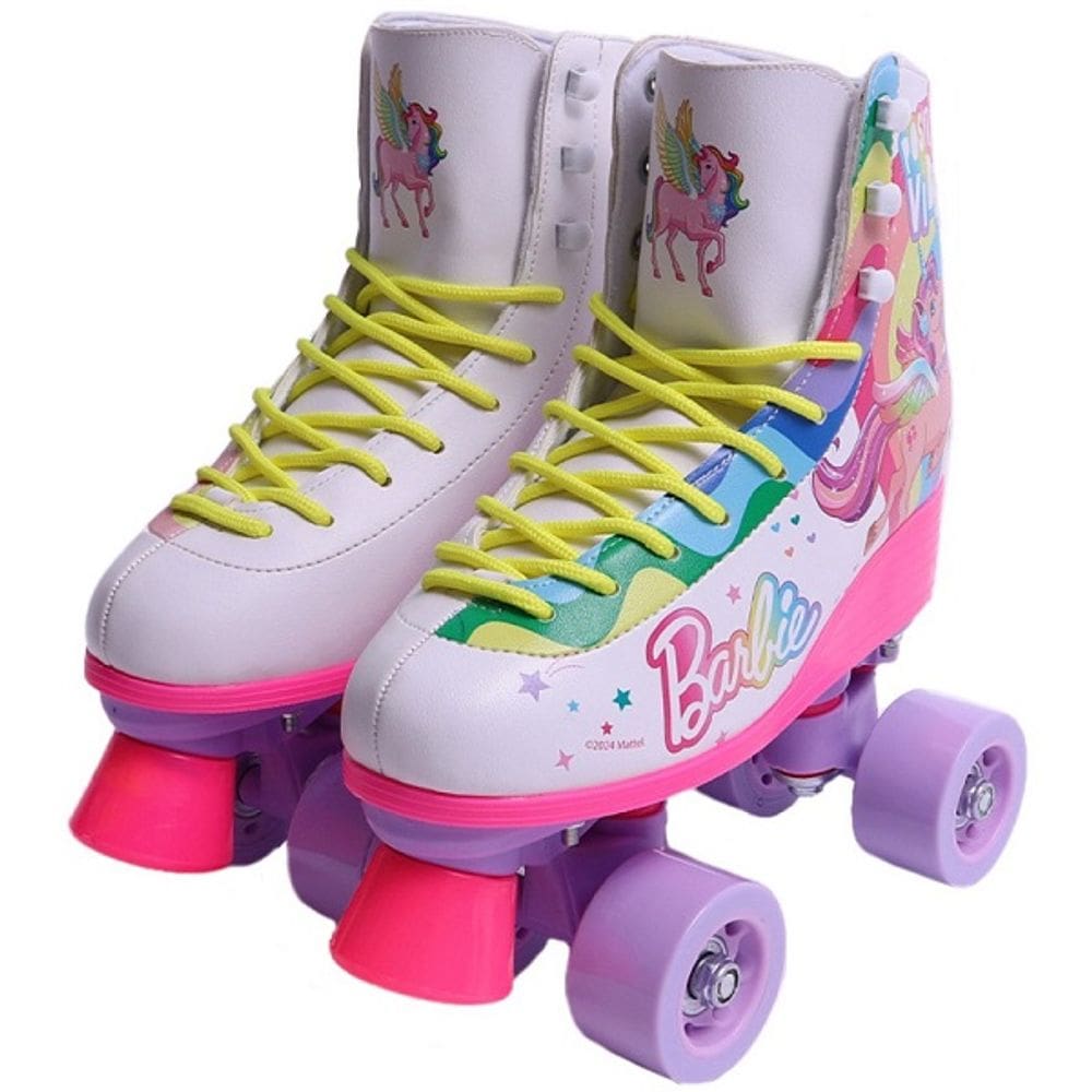 Patins Barbie Unicornio 4 Rodas Tamanho 33-34 FUN