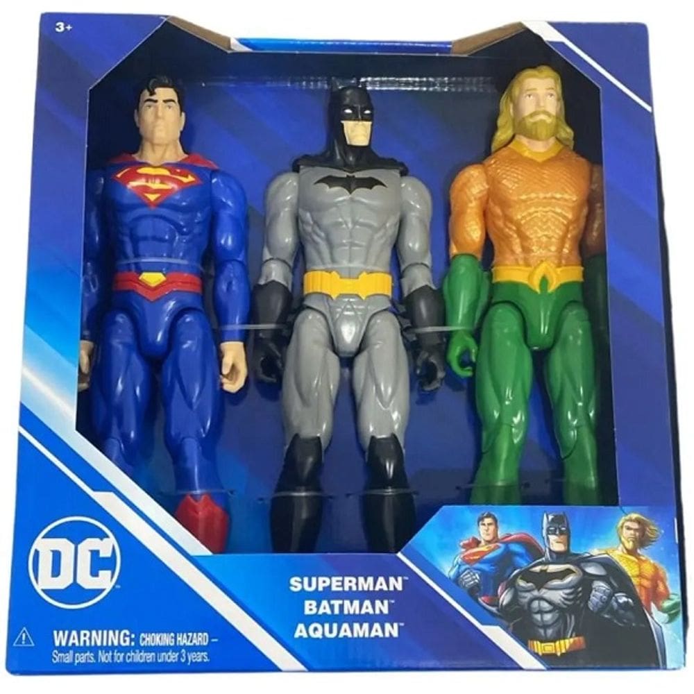 Conjunto com 3 Bonecos Herois DC de 24CM Batman SUNNY