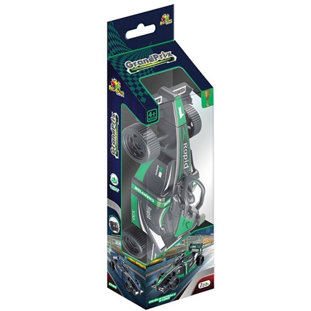 Carro Controle Remoto 3 Funçoes Formula 1 ART BRINK Azul Verde