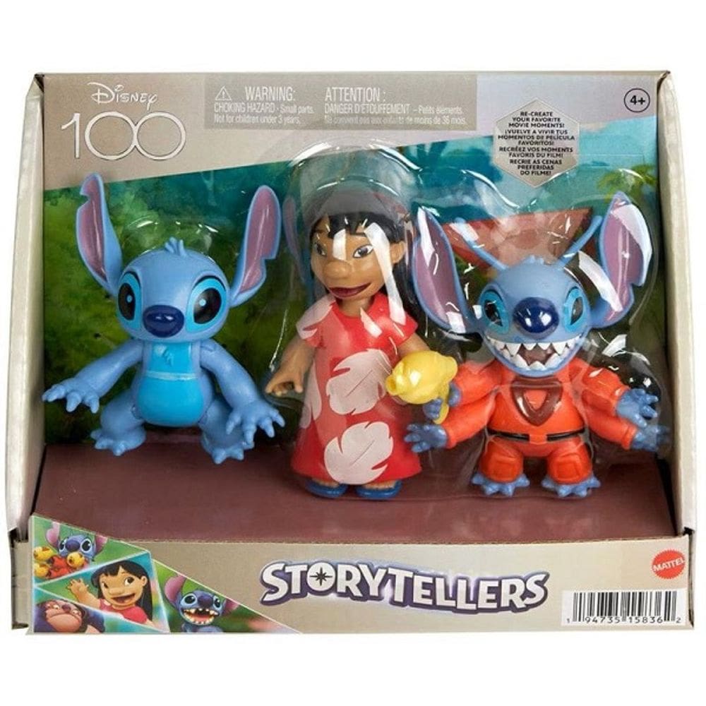 Disney Pixar Storytellers Lilo STITCH Pacote com 3 Bonecos Mattel HMM01