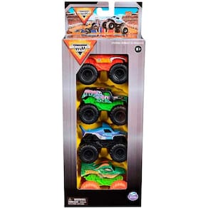Conjunto com 4 Carrinhos Monster TRUCKS 1:72 SUNNY 3344