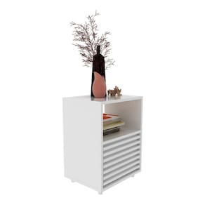 Mesa de Cabeceira 38,3cm com 1 Gaveta Ripada Multimóveis CR35246