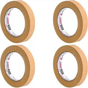 Kit 4 Fita Adesiva KRAFT Embalagem Papel Crepado 19MM X 50M