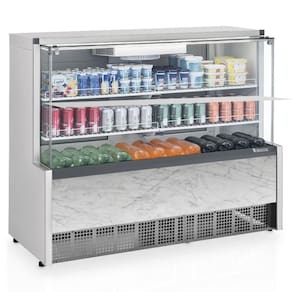 Vitrine Refrigerada Ar Forçado Com Vidros Aquecidos Gpfa140a Gelopar 1,40mt Branco 220v