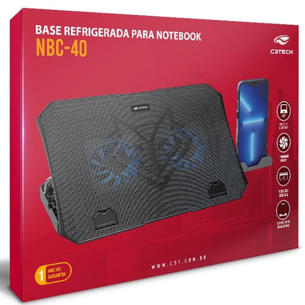 Base para Notebook 15.6  NBC-40BK C3 TECH