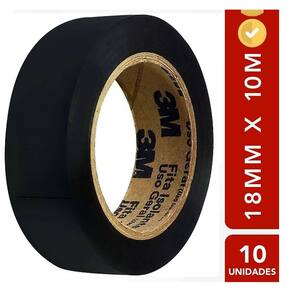 Kit 10 Fita Isolante 3M 18MM X 10M