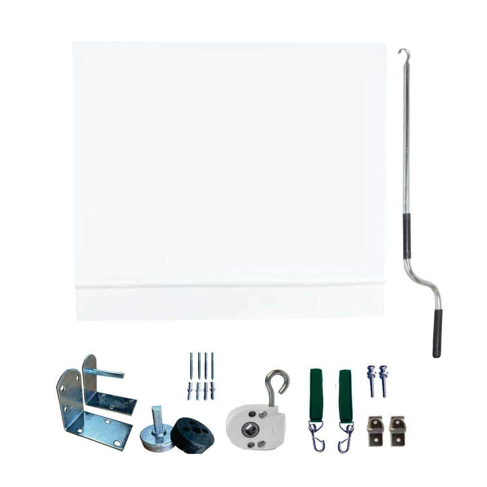 Toldo Cortina Branco - 2,20m X 2,20m - Kit Completo