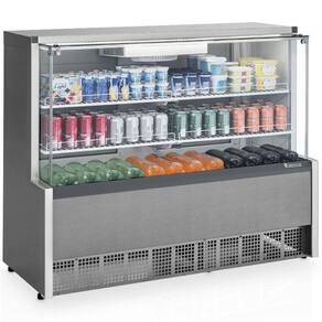 Vitrine Refrigerada Ar Forçado Aurora Gpfa140r Gelopar Aurora Refrigerada 1,40mt Inox 110v