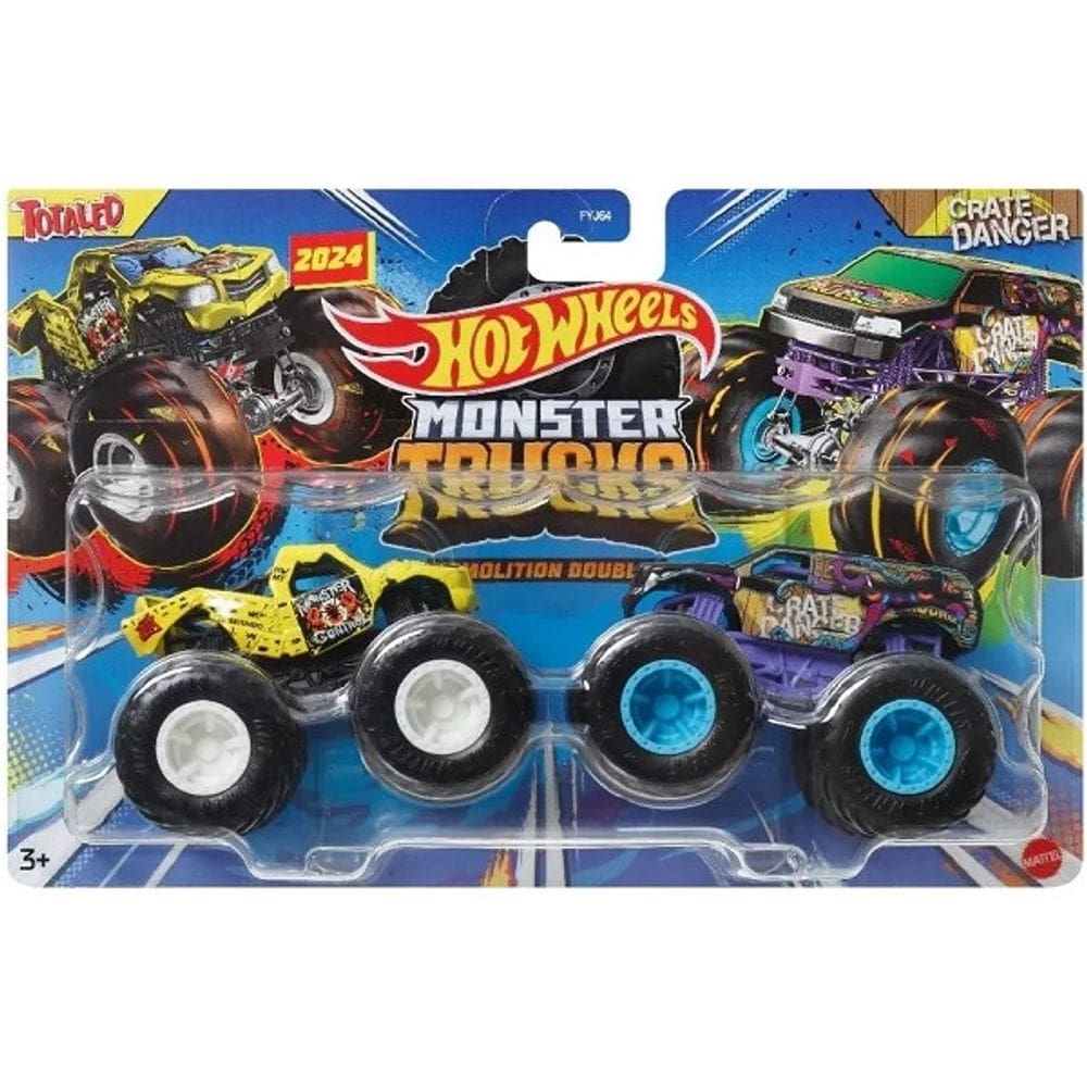 Carrinho HOT Wheels Monster TRUCK Totaled X CRAT Danger Mattel FYJ64