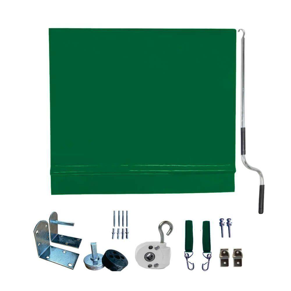 Toldo Cortina Verde - 1,50m X 1,50m - Kit Completo